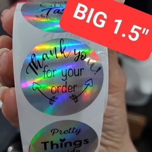 Roll of 500 Thank You Stickers 5 different Designs 🥰 L👀K
